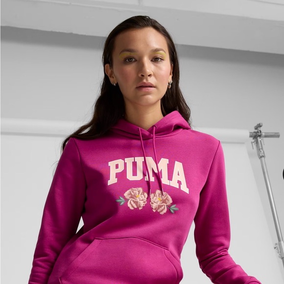 Puma Pink Floral Hoodie - Picture 4 of 5